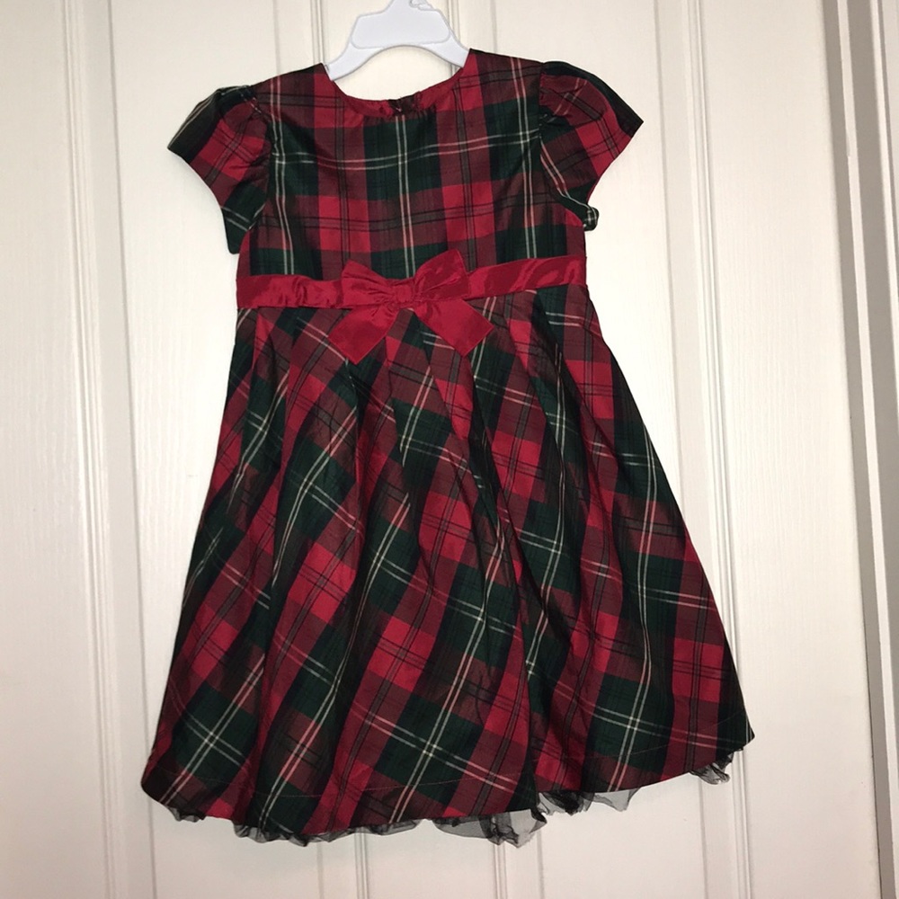 Red/Green plaid taffeta dress
